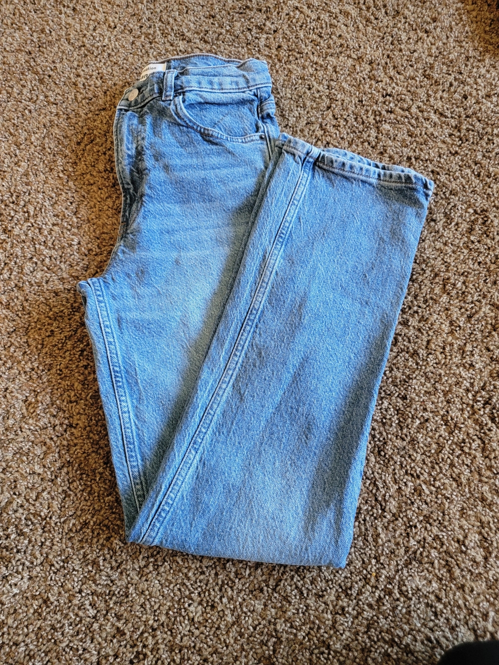Reformation Women's Ultra High Rise Straight Jeans in Laguna Wash 27"